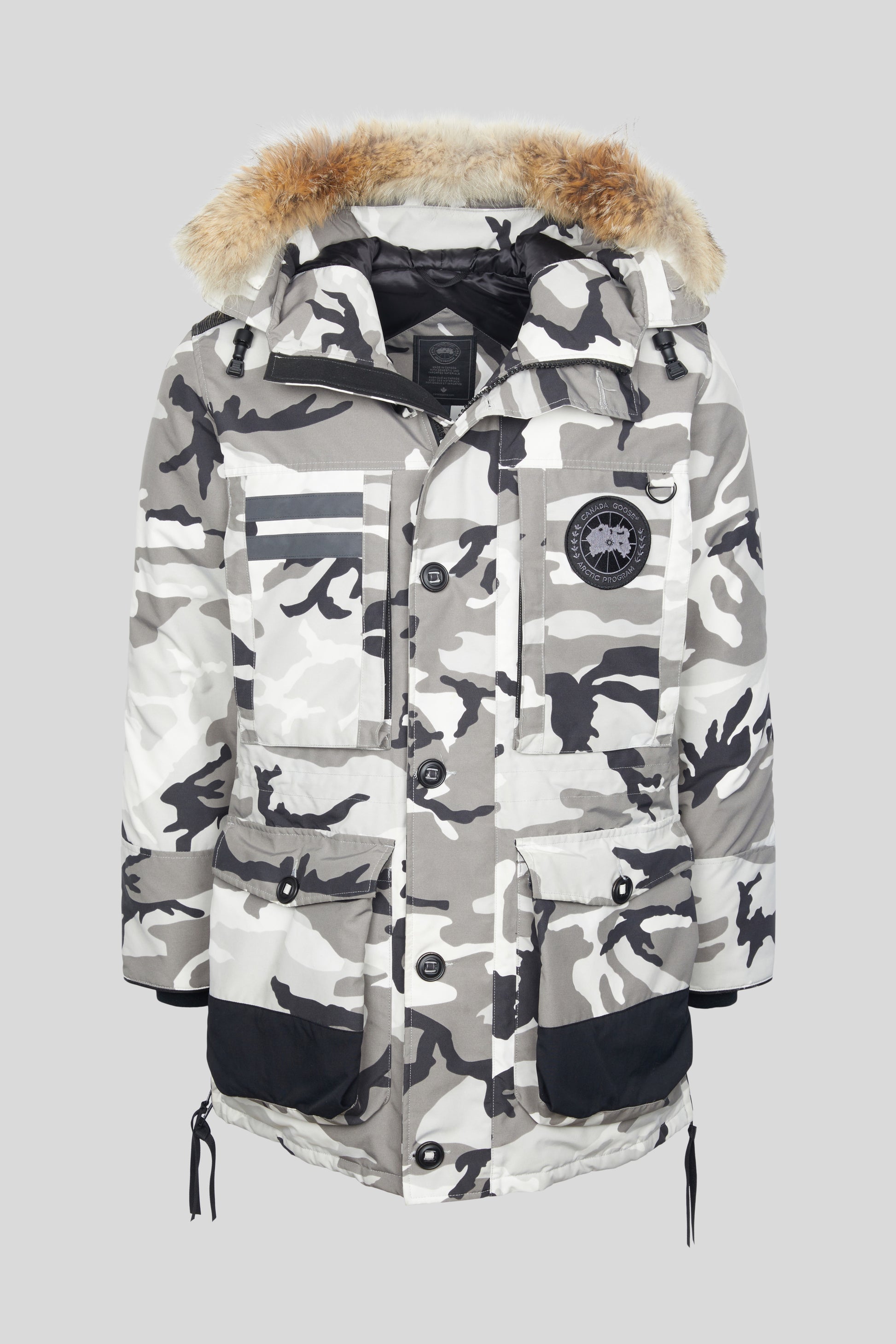 Caritasnepal Camouflage Off White Jacket Goose Black Label Canada